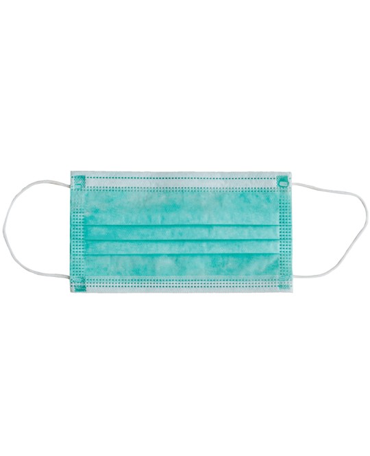 GISAFE MASCHERINA CHIRURGICA FILTRANTE 98% 3 VELI tipo IIR con elastici - adulti - verde chiaro - scatola