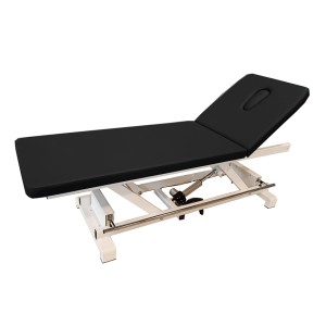 LETTINO DA VISITA ELETTRICO AD ALTEZZA REGOLABILE con barra perimetrale- nero