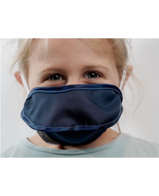 MASCHERINA RIUTILIZZABILE MYCROCLEAN KID BFE 99,8% - blu/blu