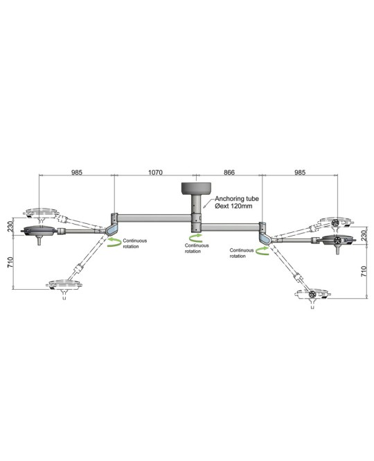 LAMPADA SCIALITICA PENTALED 30E - da soffitto - doppia