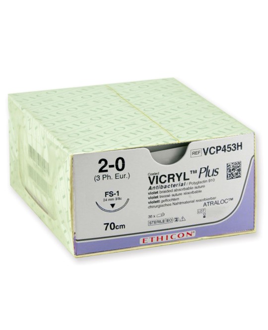 SUTURA ASSORBIBILE ETHICON VICRYL PLUS - 2/0 ago 24 mm