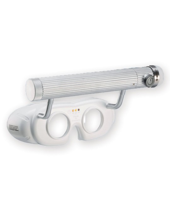 OCCHIALI NISTAGMO LED A BATTERIA - bianchi