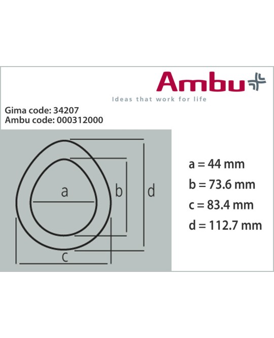 MASCHERINA AMBU NR. 3/4 - adulto blu piccola