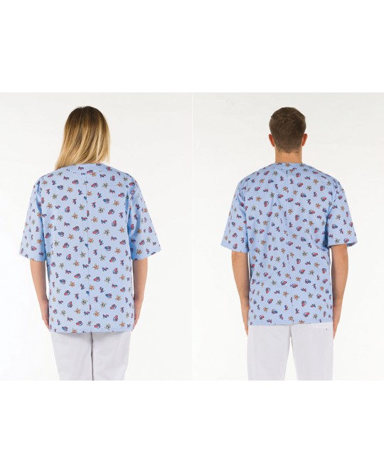 CASACCA COTONE - celeste fantasy - L