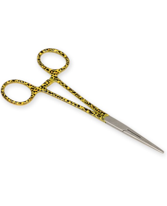 PINZA EMOSTATICA RETTA - fantasia leopardo - 16 cm