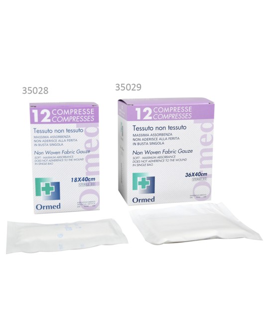 GARZA STERILE TNT 18x40cm - 1 confezione  con 12 buste singole