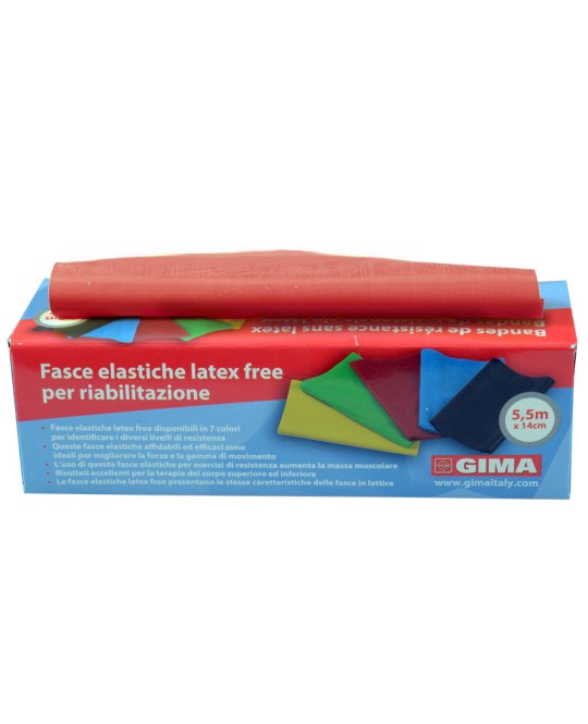 BANDA LATEX-FREE 5,5 m x 14 cm x 0,30 mm - rossa