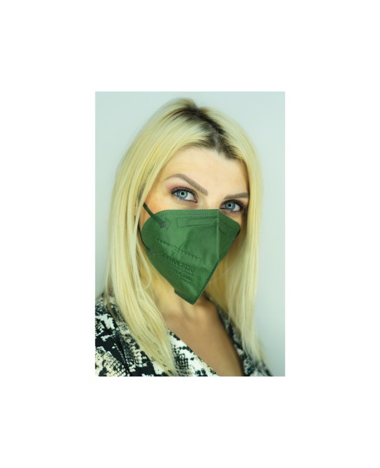 MASCHERINA FFP2 NR COMFYMASK - large - verde scuro