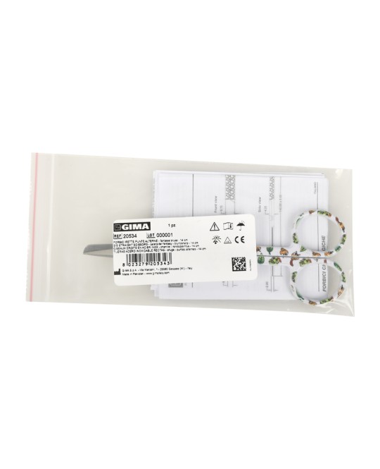 FORBICI IN ACCIAIO INOX RETTE PUNTE ALTERNE - fantasia bruco - 14 cm