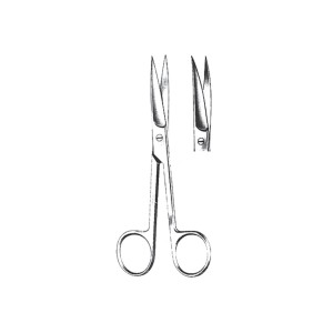 FORBICE CURVA punte acute - 14,5 cm