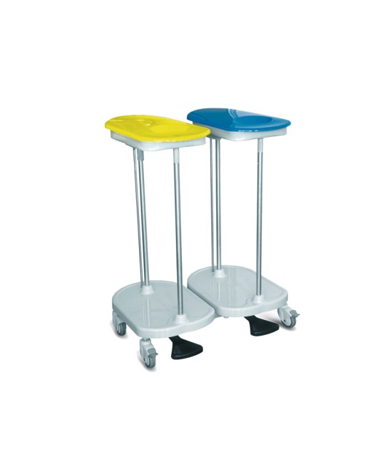 CARRELLO PORTASACCO a pedale - 2 sacchi