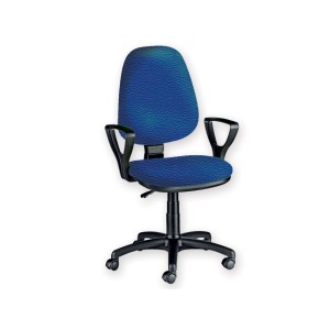 SEDIA CUNEO CON BRACCIOLI - similpelle - blu