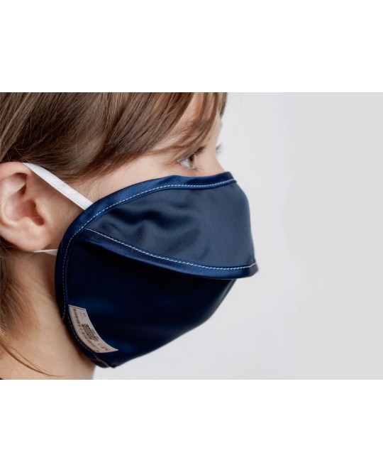 MASCHERINA RIUTILIZZABILE MYCROCLEAN JUNIOR/ ADULTI SMALL BFE 99,8% - blu/blu
