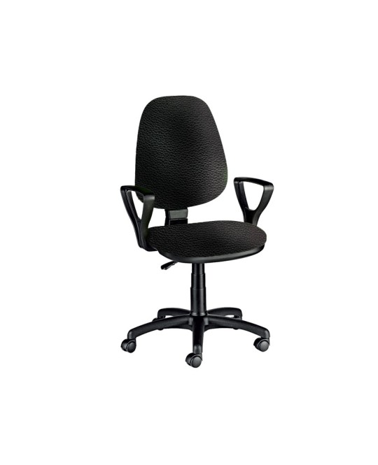 SEDIA CUNEO CON BRACCIOLI - similpelle - nero