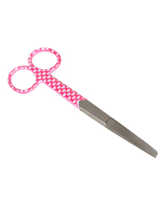 FORBICI RETTE PUNTE ALTERNE - fantasia cuori - 14 cm