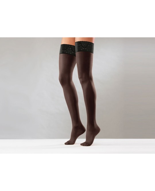 CALZA AUTOREGGENTE - S - forte compressione - nera