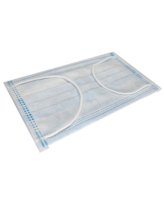 GISAFE MASCHERINA CHIRURGICA FILTRANTE 98% 3 VELI tipo IIR con elastici - adulti - azzurra - scatola