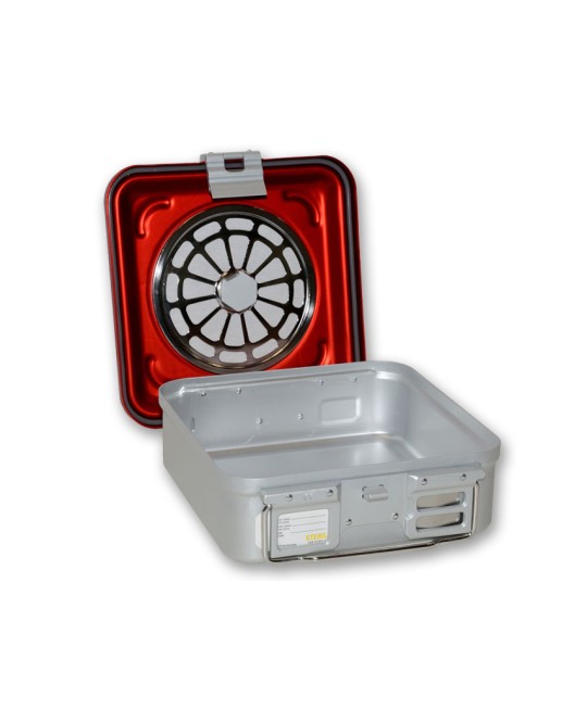 CONTAINER CON FILTRO piccolo h100 mm - rosso