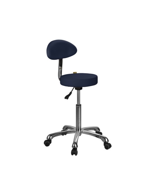 SGABELLO con schienale - blu scuro