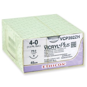 SUTURA ASSORBIBILE ETHICON VICRYL PLUS - 4/0 ago 19 mm