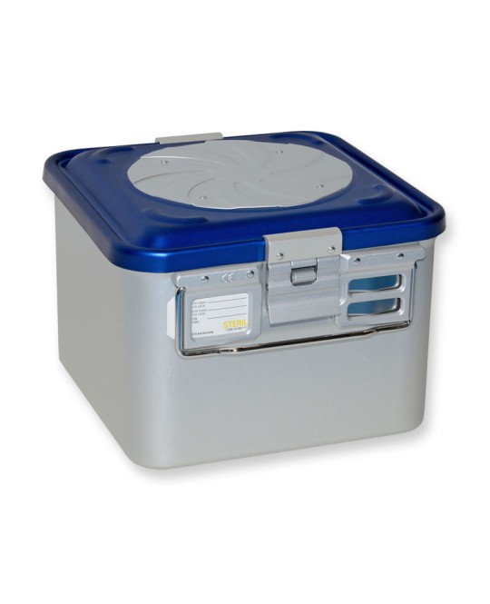 CONTAINER CON VALVOLA piccolo h200 mm - blu forato