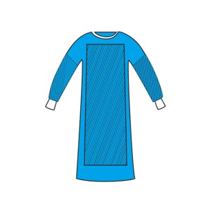 CAMICE CHIRURGICO RINFORZATO 50g/m2 140x160 cm - misura XXL - sterile