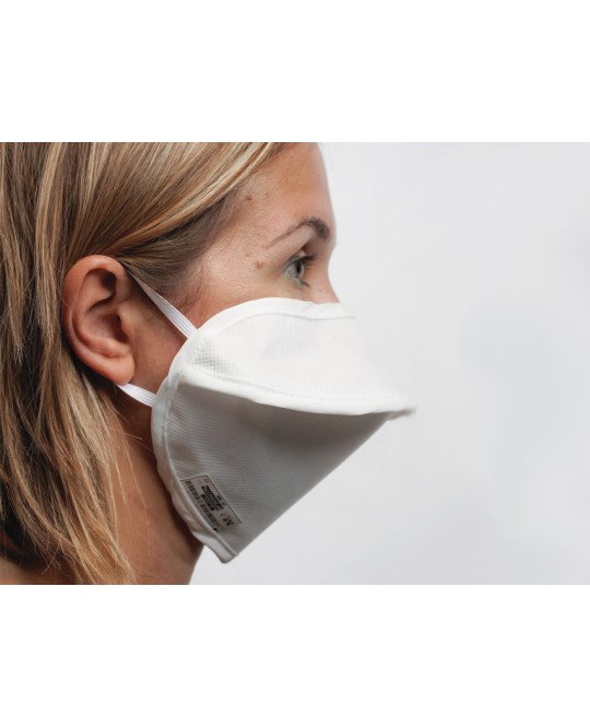 MASCHERINA RIUTILIZZABILE MYCROCLEAN BFE 99,8% - doppio strato, bianca/bianca - con nasello