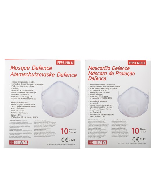 DEFENCE MASCHERINA FFP3 A CONCHIGLIA - con valvola