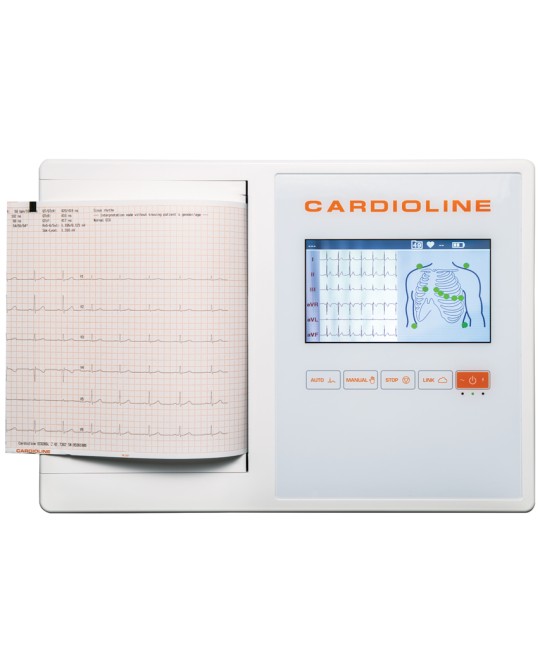 ECG CARDIOLINE 200L GLASGOW - schermo a colori touch da 7