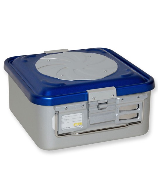 CONTAINER CON VALVOLA piccolo h135 mm - blu forato
