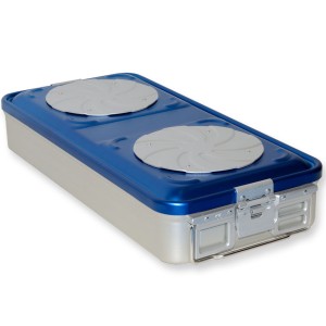 CONTAINER CON VALVOLA grande h100 mm - blu forato