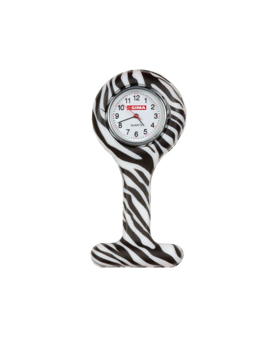 OROLOGIO PER INFERMIERI - rotondo - fantasia zebra