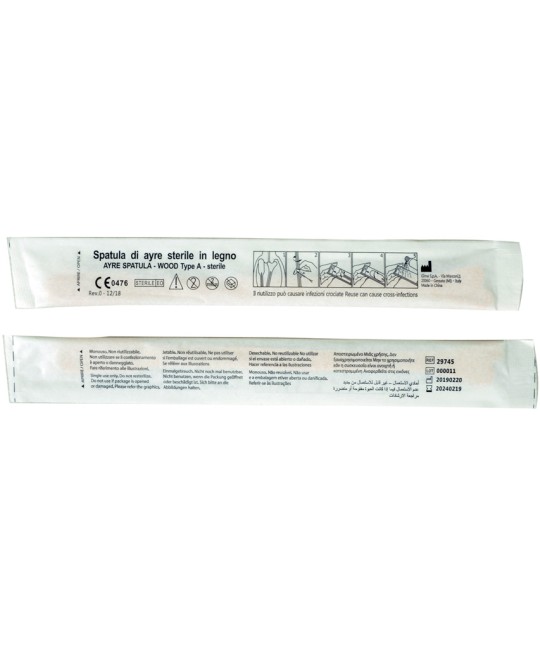 SPATULA DI AYRE LEGNO - Tipo A - sterile