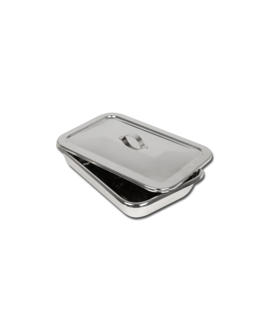 VASSOIO+COPERCHIO INOX 264x172x47 mm