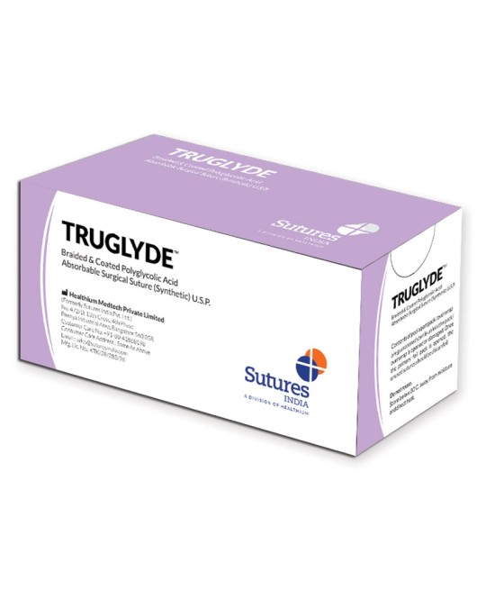 SUTURA ASS. TRUGLYDE calibro 5/0, curva 1/2, ago 17 mm - 75 cm - incolore