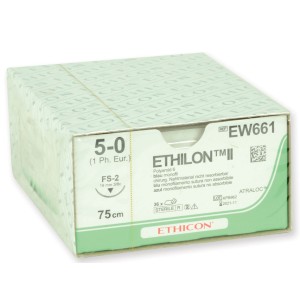 SUTURA MONOFILAMENTO ETHICON ETHILON - 5/0 ago 19 mm