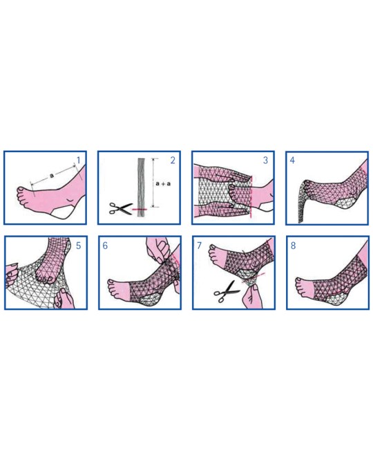 RETE TUBOLARE ELASTICA - calibro C/D per braccio, spalla e piede - latex free