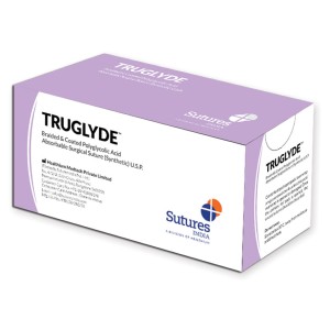 SUTURA ASS. TRUGLYDE calibro 1, curva 1/2, ago 40 mm - 90 cm - viola
