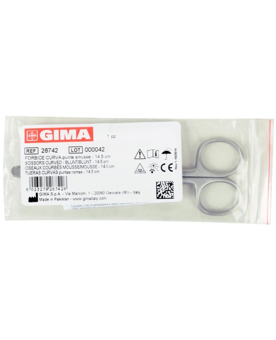 FORBICE CURVA punte smusse - 14,5 cm