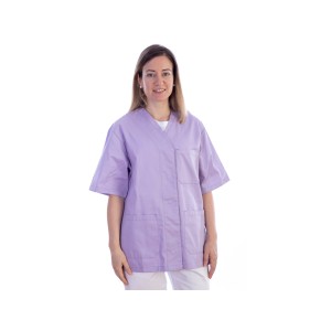 CASACCA CON BOTTONI-cotone/pol.-donna XS viola