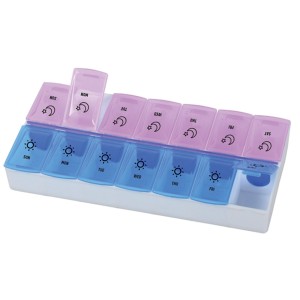 PORTAPILLOLE SETTIMANALE 7 GIORNI x 2 - inglese