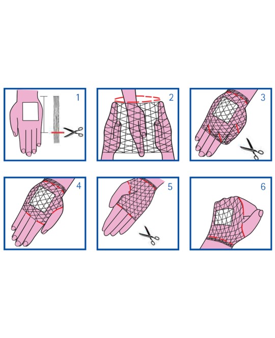 RETE TUBOLARE ELASTICA - calibro 2 per polso e mano