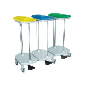 CARRELLO PORTASACCO a pedale - 3 sacchi