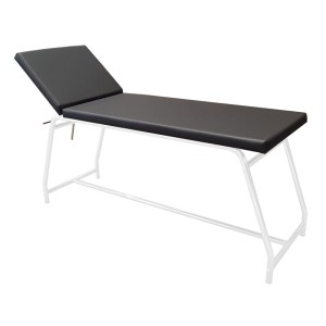 LETTINO DA VISITA - portata 120 kg, verniciato bianco - materasso nero