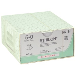 SUTURA MONOFILAMENTO ETHICON ETHILON - 5/0 ago 19 mm