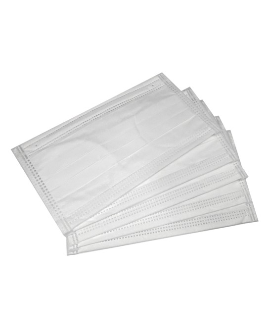 GISAFE MASCHERINA CHIRURGICA FILTRANTE 98% 3 VELI tipo IIR con elastici - adulti - bianca - scatola
