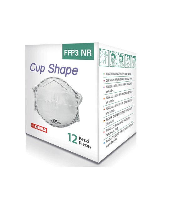MASCHERINA FFP3 CONICA CUP SHAPE senza valvola