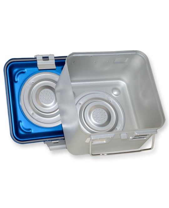 CONTAINER CON VALVOLA piccolo h200 mm - blu forato