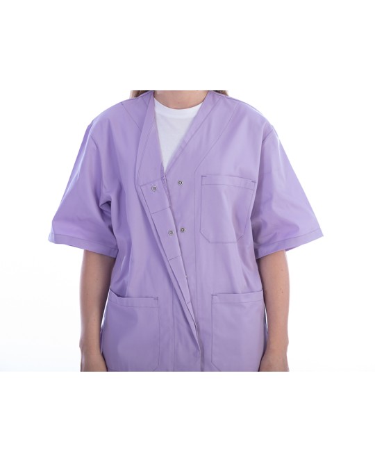 CASACCA CON BOTTONI-cotone/pol.-donna XS viola