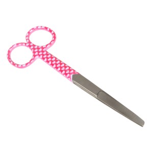 FORBICI RETTE PUNTE ALTERNE - fantasia cuori - 14 cm